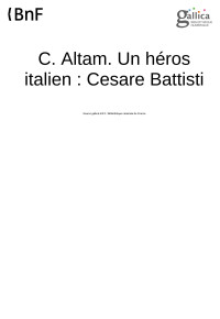 Unknown — Altam, C.. C. Altam. Un héros italien : Cesare Battisti. [s.d.].