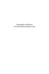 Pascual, José; Papakonstantinou, Maria-Foteini; — Topography and History of Ancient Epicnemidian Locris