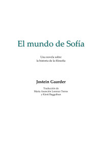 José Contreras Jiménez — Gaarder, Jostein - El Mundo de Sofia [R1]