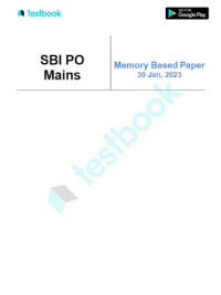 Testbook — Bank SBI po mains 2023 Test Papers