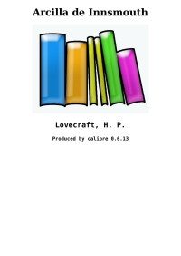 H. P. Lovecraft — Arcilla de Innsmouth