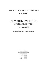 Przybierz swój dom ostrokrzewem — Higgins Clark Mary