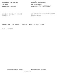 Jean L. Briggs — Aspects of Inuit value socialization