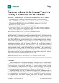 Lilia Muñoz, Vladimir Villarreal, Itza Morales — Developing an Interactive Environment Through the Teaching of Mathematics with Small Robots