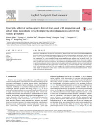 Xiaoxu Zhao & Ziyang Lu & Maobin Wei & Menghan Zhang & Hongjun Dong & Chengwu Yi & Rong Ji & Yongsheng Yan — Synergetic effect of carbon sphere derived from yeast with magnetism and cobalt oxide nanochains towards improving photodegradation activity for various pollutants