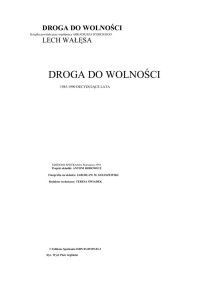 Droga do wolnosci — Wałęsa Lech