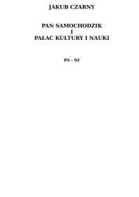 Czarny Jakub — Pan Samochodzik i Pałac Kultury i Nauki