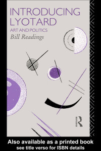 Bill Readings — Introducing Lyotard: Art and Politics