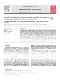 Lele Zhao & Zhiping Zhang & Yushi Li & Xuesong Leng & Tianrui Zhang & Fulong Yuan & Xiaoyu Niu & Yujun Zhu — Synthesis of CeaMnOx hollow microsphere with hierarchical structure and its excellent catalytic performance for toluene combustion