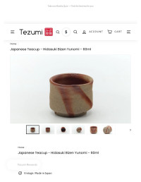 Unknown — Japanese Teacup - Hidasuki Bizen Yunomi - 60ml – Tezumi