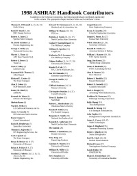 Unknown — 1998 ASHRAE Handbook Contributors