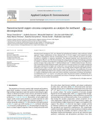 Tanya Tsoncheva & Izabela Genova & Momchil Dimitrov & Eva Sarcadi-Priboczki & Anna Maria Venezia & Daniela Kovacheva & Nicola Scotti & Vladimiro dal Santo — Nanostructured copper-zirconia composites as catalysts for methanol decomposition