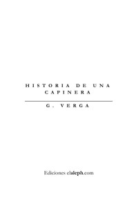 Giovanni Verga [Verga, Giovanni] — Historia de una capinera