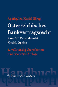 Peter Apathy;Gert Iro;Helmut Koziol; — sterreichisches Bankvertragsrecht