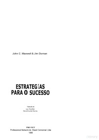 John Maxwell & Jim Dornan — Estrategias Para O Sucesso (Vol.2)
