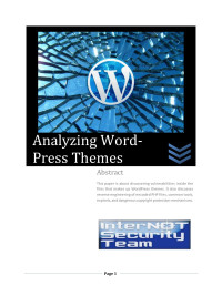 Abstract — Analyzing Word-Press Themes