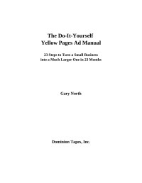 Gary North — The Do-It-Yourself Yellow Pages Ad Manual