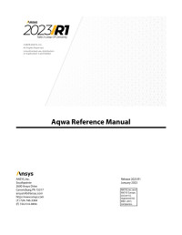 Ansys, Inc. — Aqwa Reference Manual