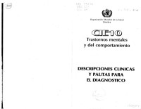 Organización Mundial de la Salud — Trastornos mentales y del comportamiento