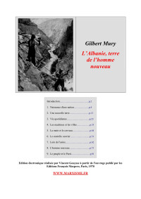 Gilbert Mury — L’Albanie, terre de l’homme nouveau