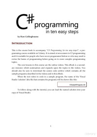 Huw Collingbourne — C# Programming (in ten easy steps)