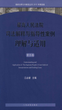 江必新 — 最高人民法院司法解释与指导性案例理解与适用（第四卷）