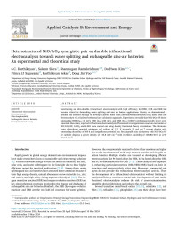 S.C. Karthikeyan — Heterostructured NiO/IrO2 synergistic pair as durable trifunctional electrocatalysts towards water splitting and rechargeable zinc-air batteries: An experimental and theoretical study