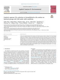 Lidan Deng — Catalytic aqueous CO2 reduction to formaldehyde at Ru surface on hydroxyl-groups-rich LDH under mild conditions