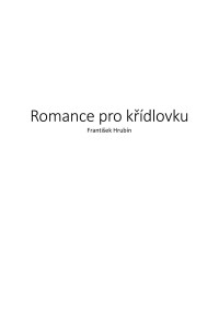 František Hrubín — Romance pro křídlovku