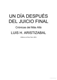 Luis H. Aristizabal — Un día después del Juicio Final