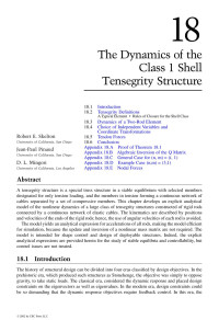 Robert E. Skelton et al. — The Dynamics of the Class 1 Shell Tensegrity Structure