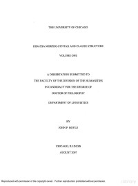 Boyle — Hidatsa Morpho-Syntax and Clause Structure