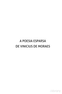 Daniel Gil — A poesia esparsa de Vinicius de Moraes