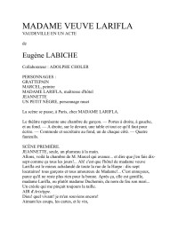 Eugène Labiche — MADAME VEUVE LARIFLA