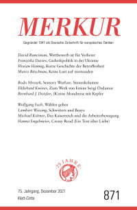 Christian Demand; — MERKUR Gegründet 1947 als Deutsche Zeitschrift für europäisches Denken - 2021-12