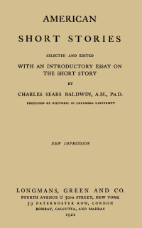 Charles Sears Baldwin — American short stories