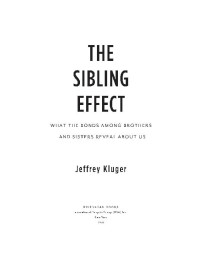 Jeffrey Kluger — The Sibling Effect