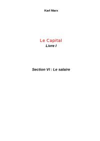 KARL MARX — Capital-I-6