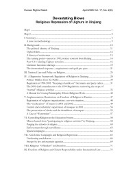 Human Rights Watch — Devastating Blows Religious Repression of Uighurs in Xinjiang