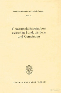 coll — Gemeinschaftsaufgaben zwischen Bund, Ländern und Gemeinden