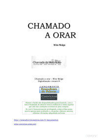 Wim Malgo — Chamado a Orar