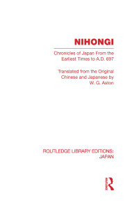 W G Aston; — Nihongi