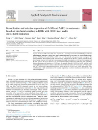 Tong Li — Detoxification and selective separation of Cr(VI) and As(III) in wastewater based on interfacial coupling in BiOBr with {110} facet under visible-light irradiation