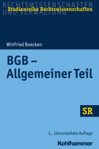 Winfried Boecken — BGB - Allgemeiner Teil