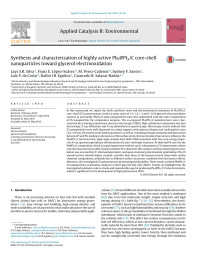 Lays S.R. Silva & Franz E. López-Suárez & M. Perez-Cadenas & Sydney F. Santos & Luiz P. da Costa & Katlin I.B. Eguiluz & Giancarlo R. Salazar-Banda — Synthesis and characterization of highly active Pbx@Pty/C core-shell nanoparticles toward glycerol electrooxidation