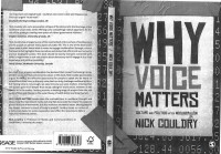 Couldry, Nick — Why Voice Matters; Culture and Politics after Neoliberalism (2010)