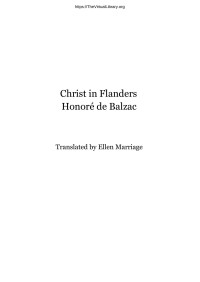 Honoré de Balzac — Christ in Flanders