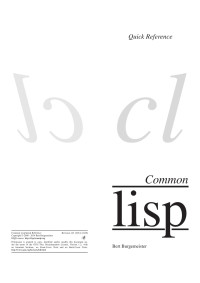 Bert Burgemeister — Common Lisp Quick Reference