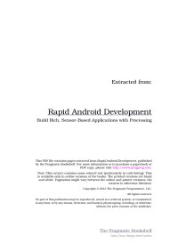 Daniel Sauter — Rapid Android Development Build Rich, Sensor-Based Applications with Processing