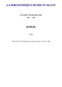 Fyodor Dostoïevski — Bobok